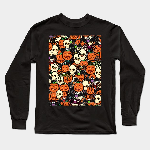 Halloween Hullabaloo Long Sleeve T-Shirt by SquareDog